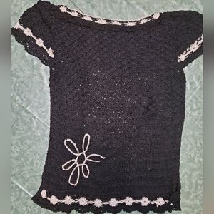 Black crochet top